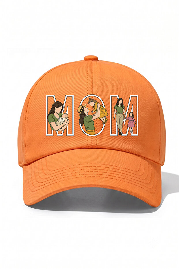 Mom - Mother & Daughter Very Special Design Printed Cotton Hat