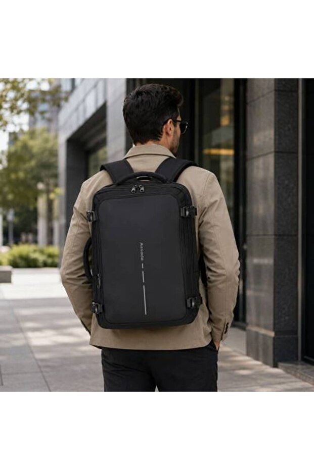 Laptop backpack 18 inch with lock + USB waterproof