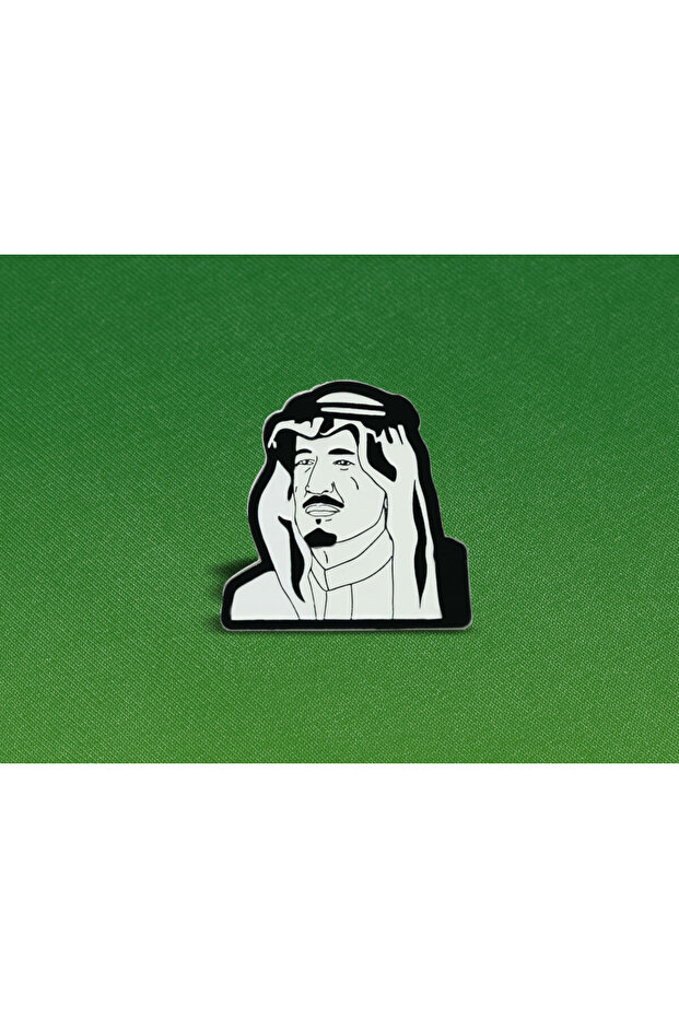 بروش - الملك سلمان طريقة التثبيت - مغناطيس