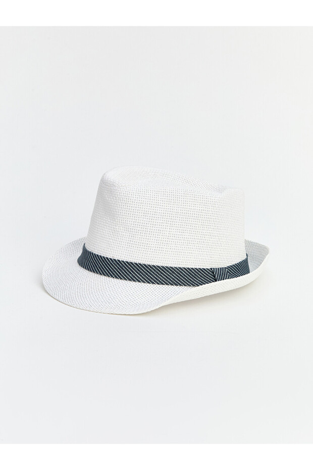 Men's Fedora Hat with Stripe Detail from Uzg Store for Style Enthusiasts