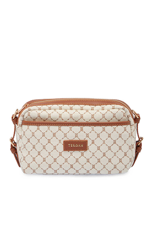 Beige Textile Women's Crossbody Bag - S26Y1Twc0711-S7G
