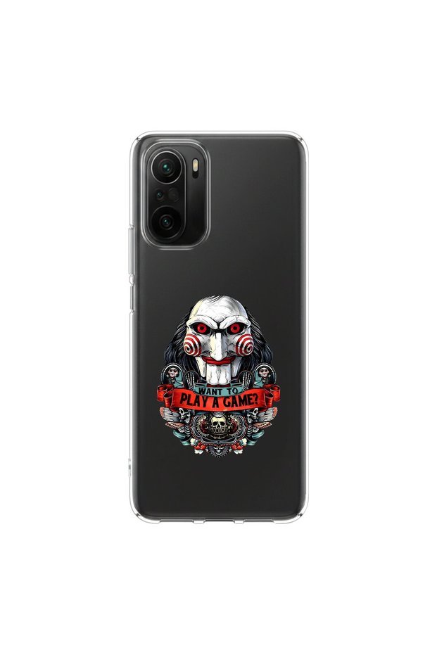 Poco F3 Compatible Horror 7 Design Transparent Case