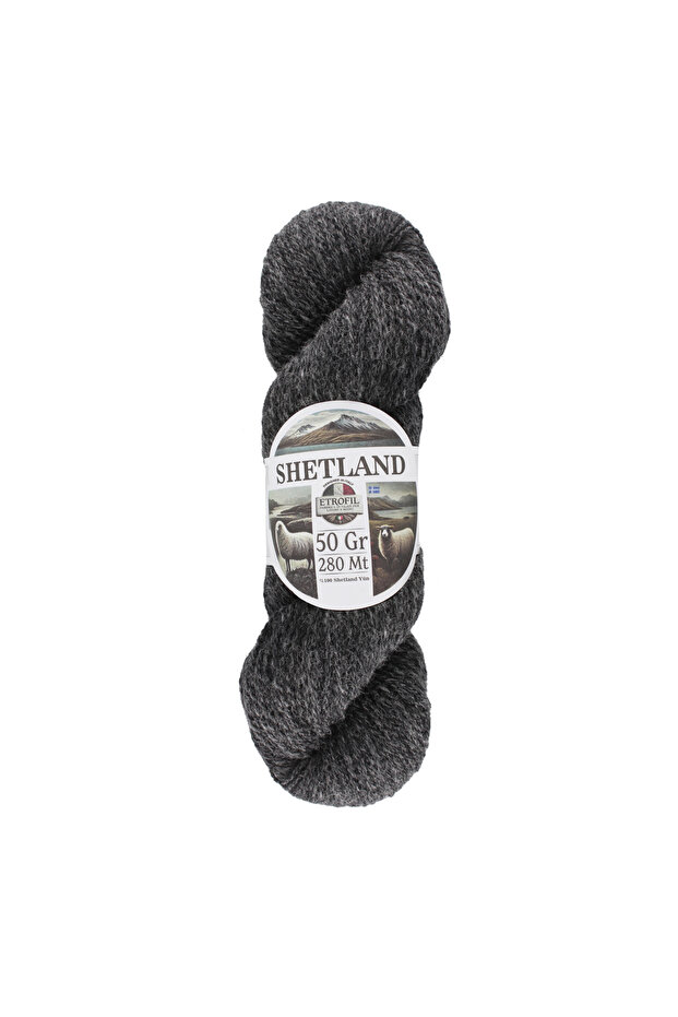 Shetland Knitting Yarn Stone Gray 100% Shetland Wool 50g 280m (79189)