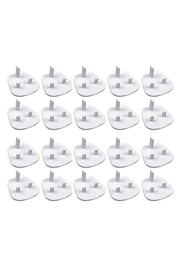 Electric Socket Safety Plug Covers, White, Pack of 20