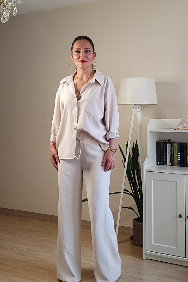 Modal Shirt and Pants Two-Piece Set