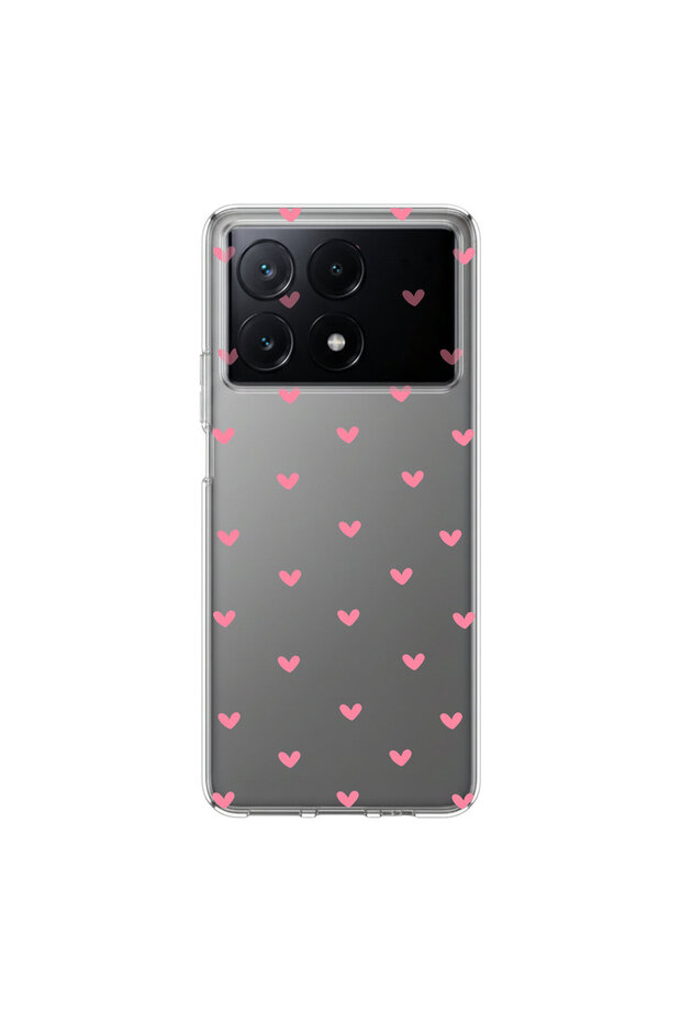 Poco X6 Pro Compatible Heart 5 Design Transparent Case