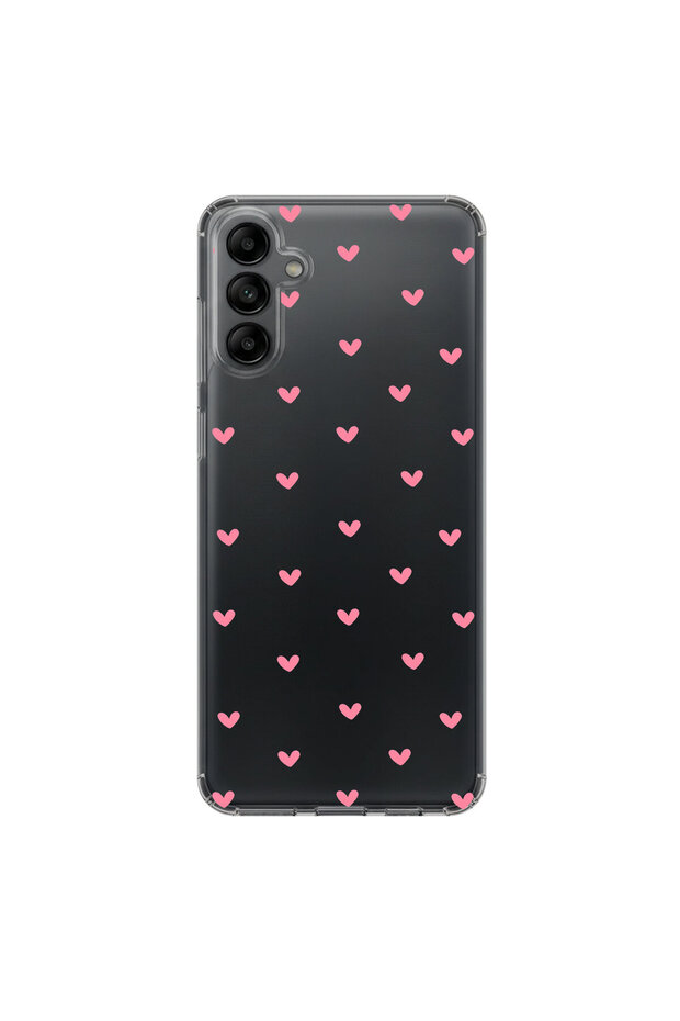Samsung Galaxy A05S Compatible Heart 5 Design Transparent Case