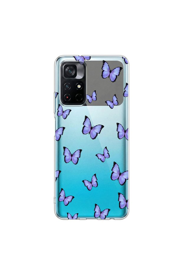 Poco M4 Pro Compatible Butterfly 4 Design Transparent Case