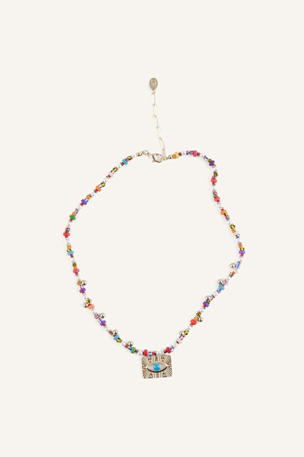 Berrin Özkan X Nazar Beaded Necklace H3974Axns