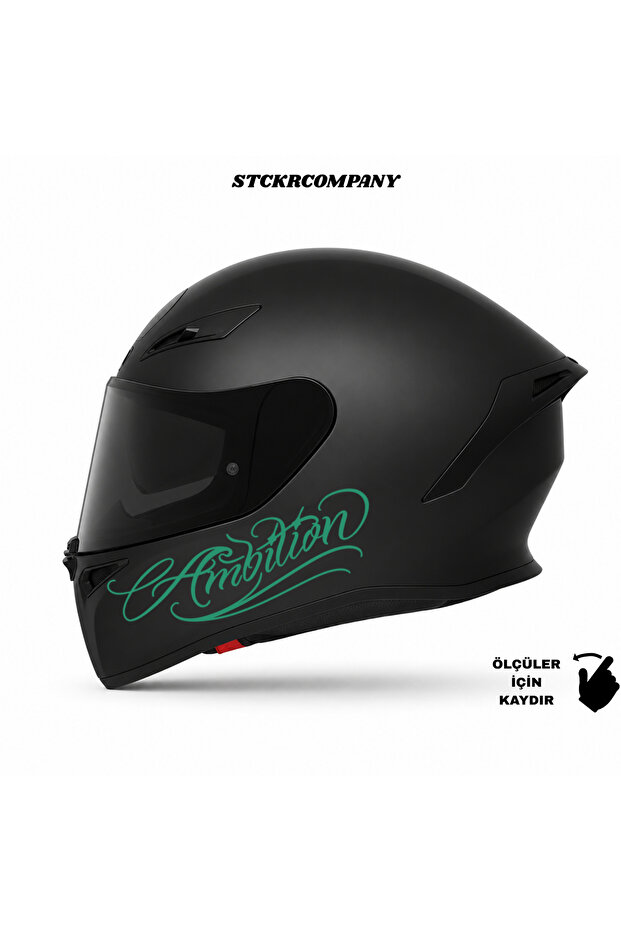 Ambition Text Sticker | Ambition Helmet Sticker | Helmet & Fairing Compatible Premium Sticker | Written Helmet Sticker