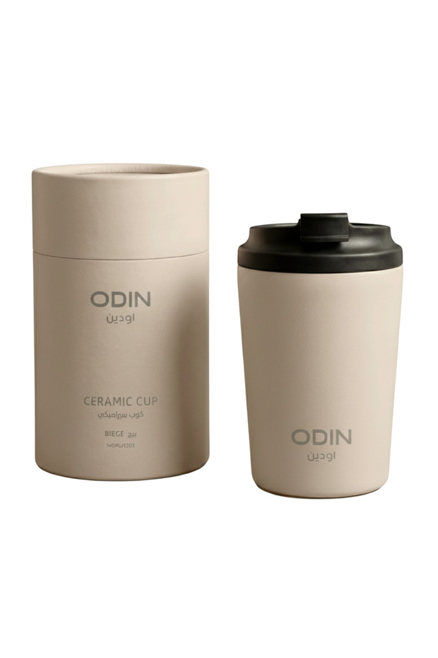 كوب قهوة ستيل حافظ للحرارة مج عازل مطلي سيراميك للقهوة والشاي - 340 مل | Thermal Coffee Mug Ceramic Coated Cup for Coffee & Tea
