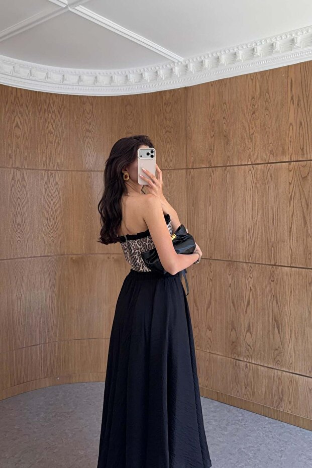 Eyelet Leopard Corset - 3