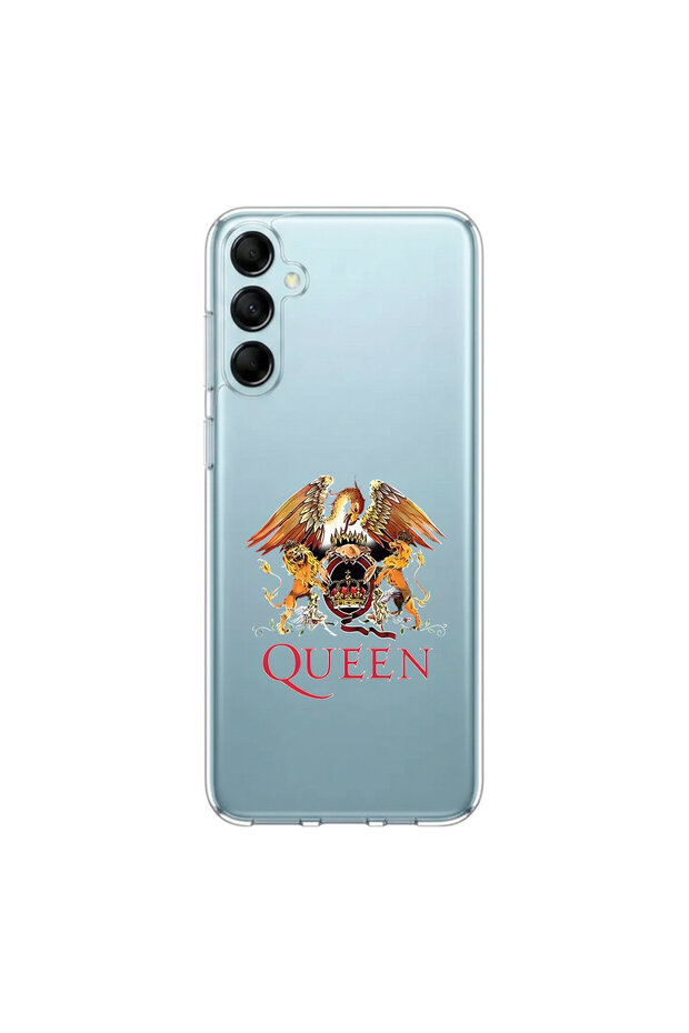 Samsung Galaxy M14 Compatible Metal 12 Design Transparent Case