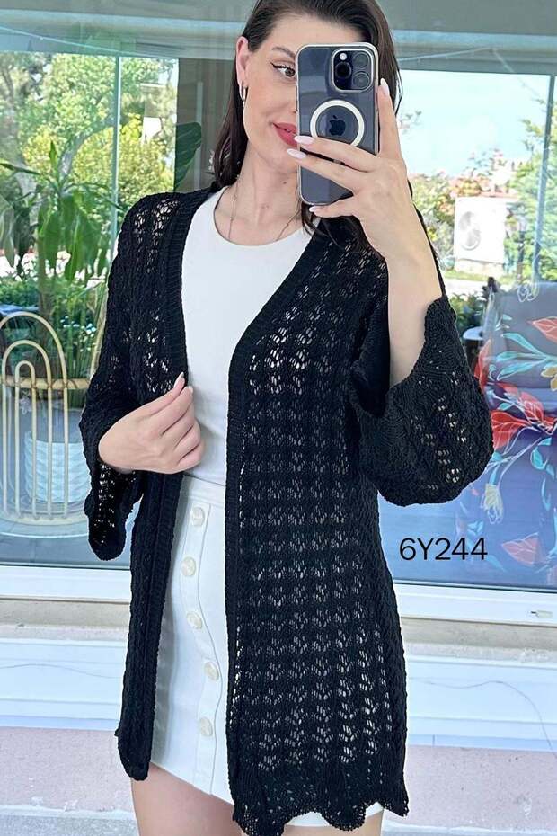 Openwork Knitwear Cardigan 6Y244