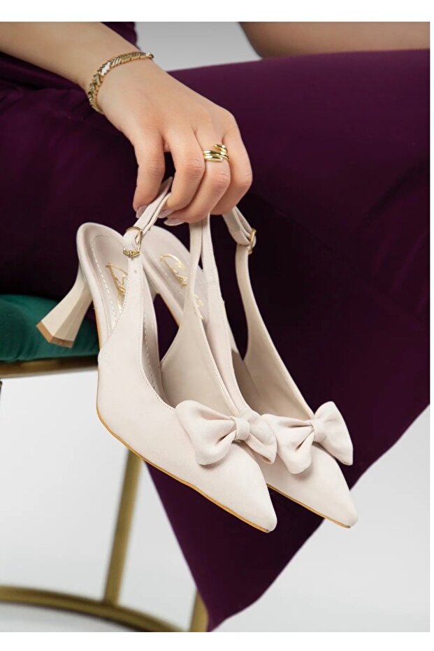 Open Back Bow Detail Women's Stiletto