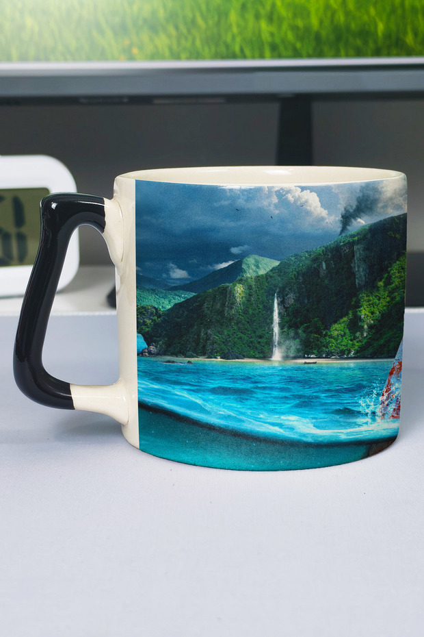 Far Cry Printed Ceramic Luxury Mug (1 Piece) Special Black Handle Wave Handle V5D