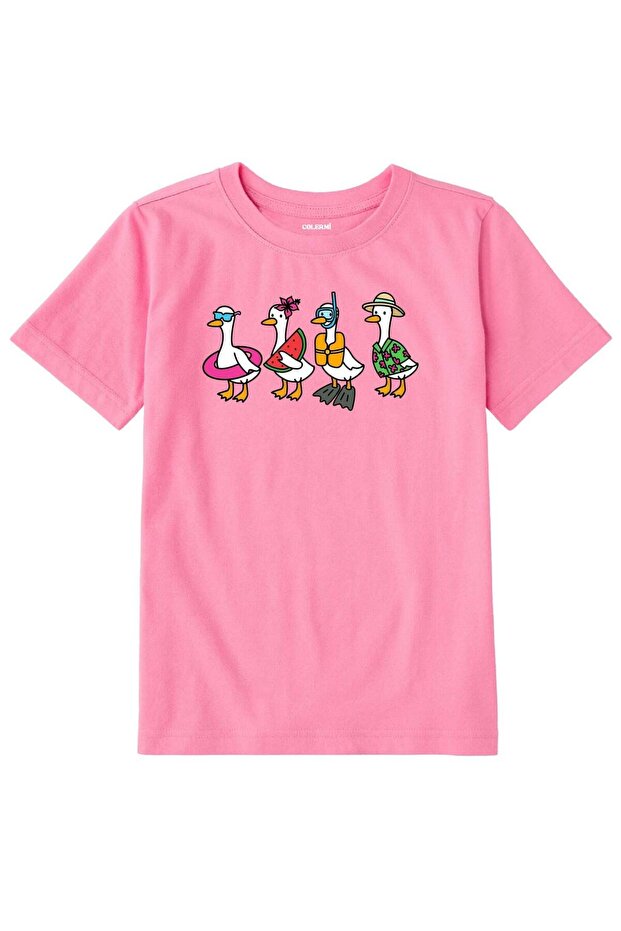 Kids' T-Shirt – Summer-Themed Goose Design