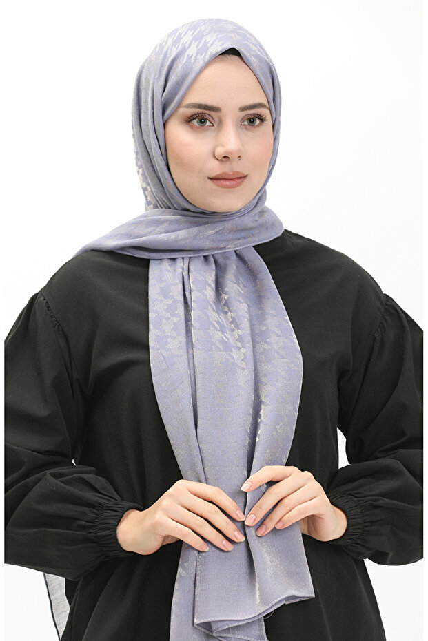 شال كارمن بنمط مخالب الغراب 70230-14 أرجواني