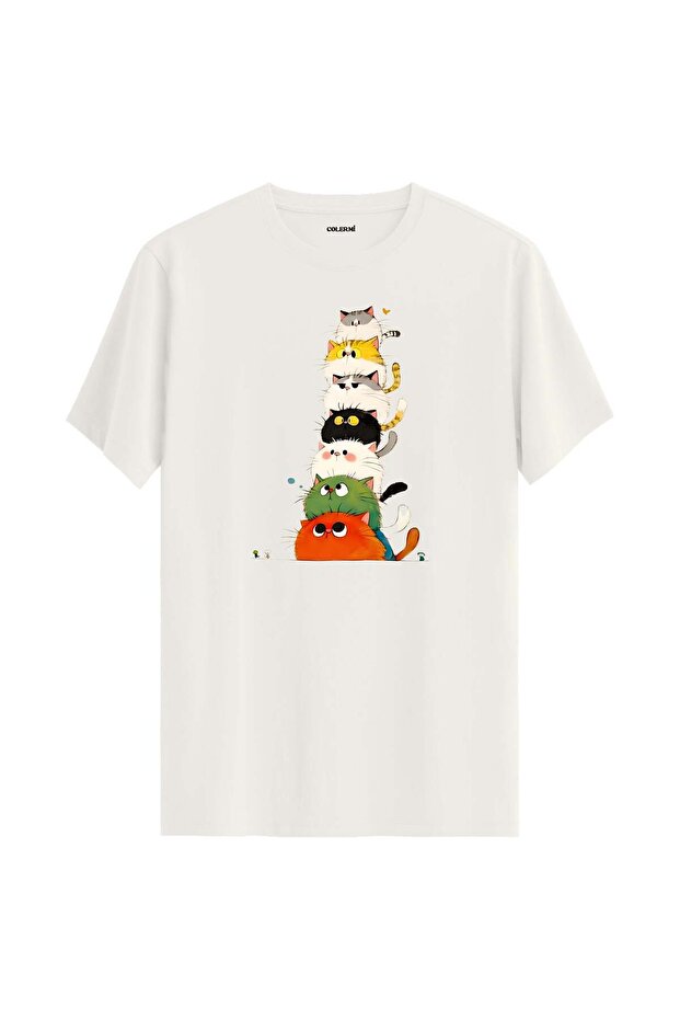 Colorful Cute Cats Design T-Shirt