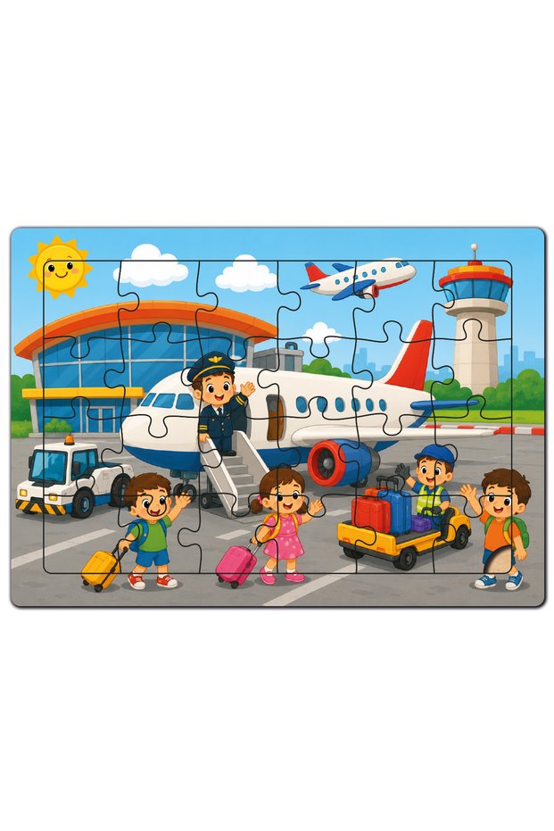 A Day at the Airport Wooden Puzzle (24 Pieces)