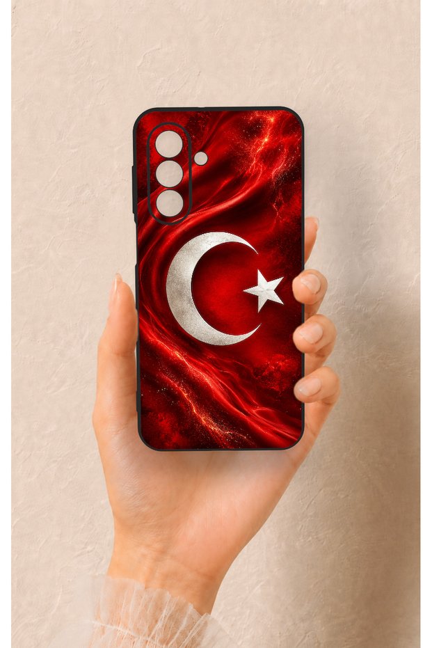 Samsung A17 Compatible Turkish Flag Patterned Silicone Case