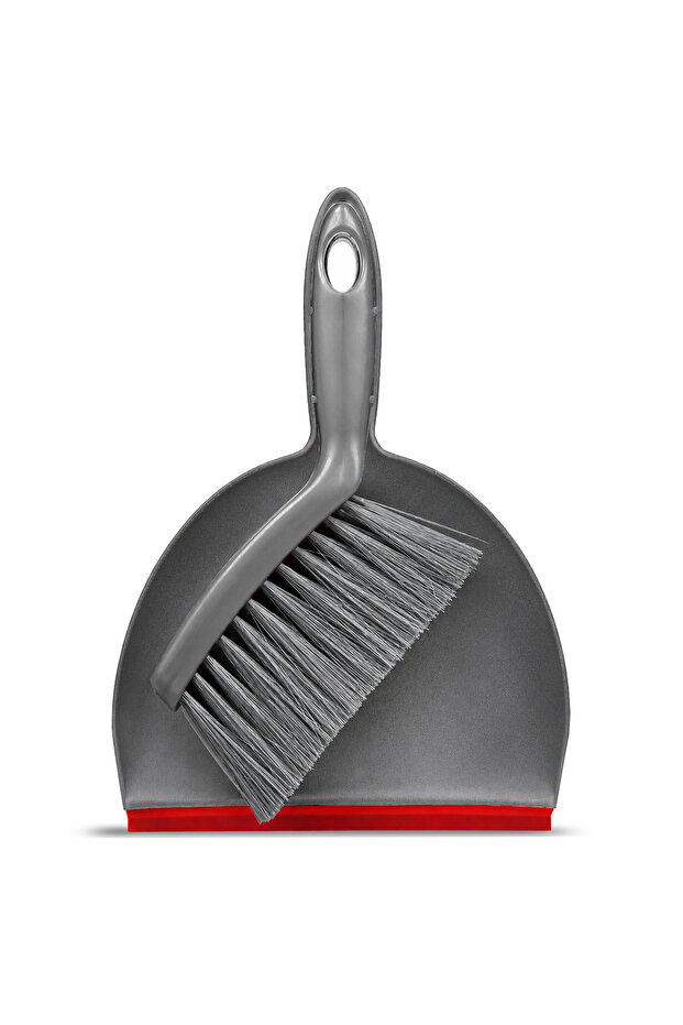 Grey Mini Dustpan and Brush Set – Compact Cleaning Set, Durable Indoor Cleaning Kit for Home