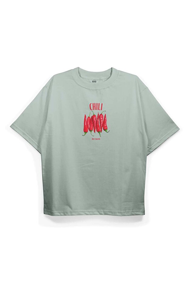 T2044 Chile Printed Oversize Tshirt