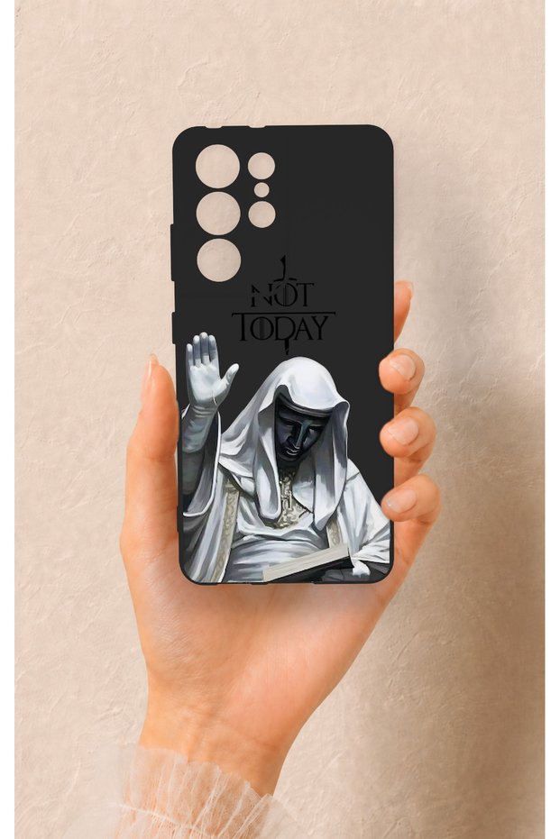 Samsung S21 Ultra Compatible Not Today Patterned Silicone Case