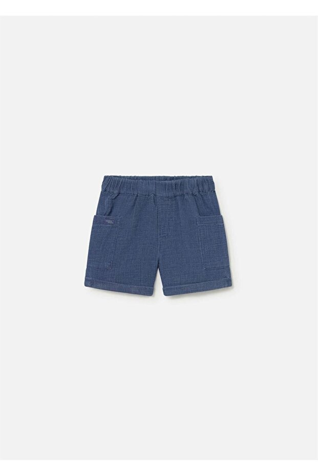 Baby Boy Muslin Shorts Navy Blue 1217