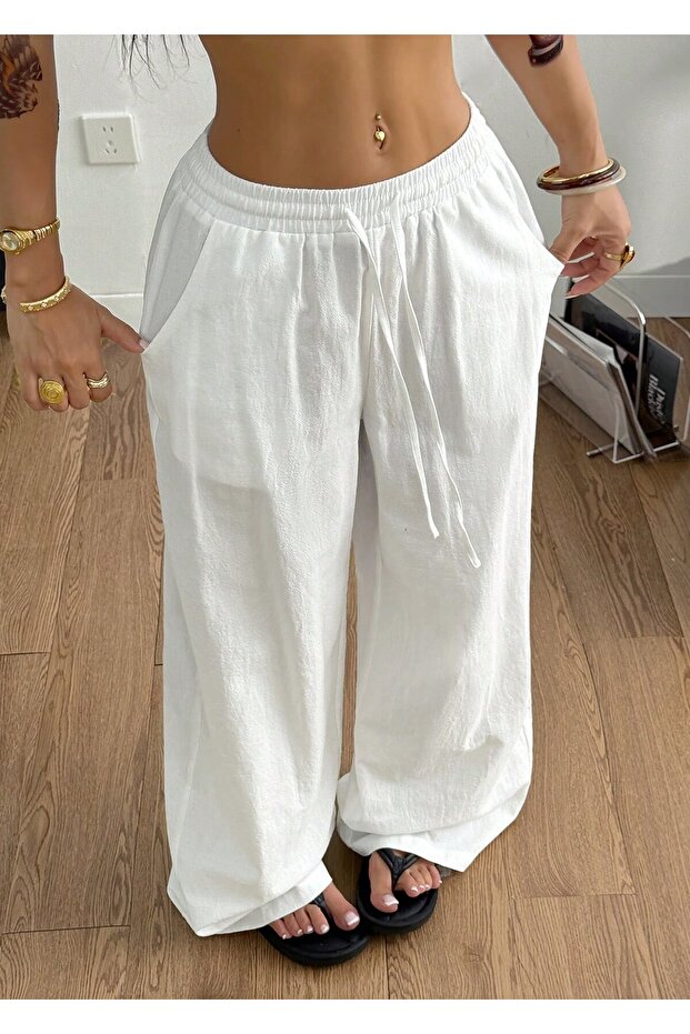 Women's Muslin Fabric Linen Trousers