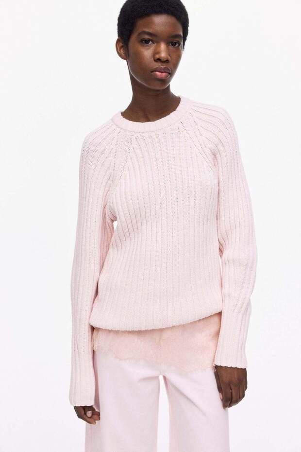 Rib-knit jumper