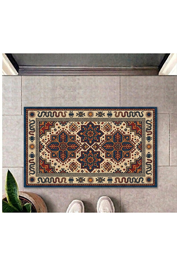 Ethnic Patterned Non-Slip Base Digital Printed Doormat (45X70 cm)