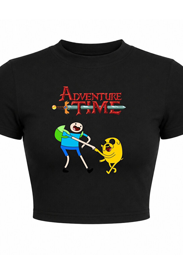 قميص Adventure Time Fin and Jack Y2K بأكمام قصيرة