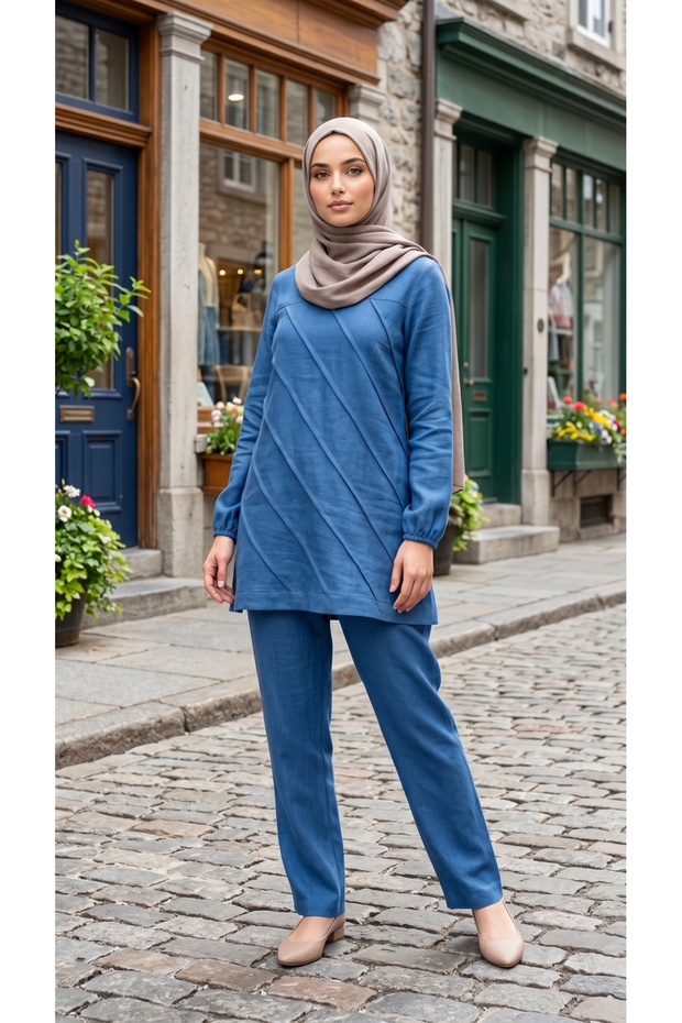 Flock Pattern Two-Piece Set - 1