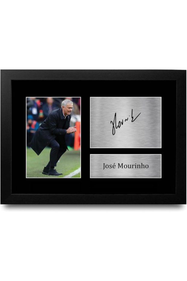 A4 FR Jose Mourinho Spurs Tottenham Gifts Printed Signed Autograph Picture for Fans and Supporters - A4 Framed