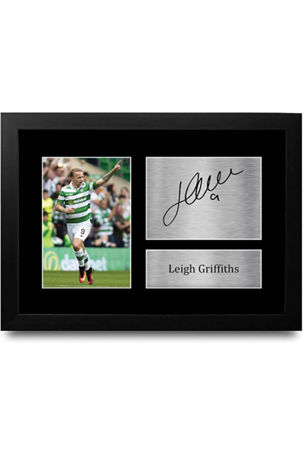 FR Leigh Griffiths Gift Signed FRAMED A4 Printed Autograph Celtic Gifts Print Photo Picture Display