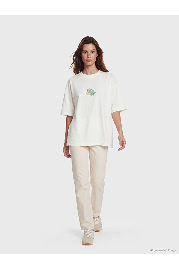 Printed 100% Cotton Women's T-Shirt