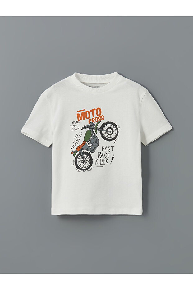 Esvab • Modern & Distinctive Zero Roba Collar Printed Boys' T-Shirt