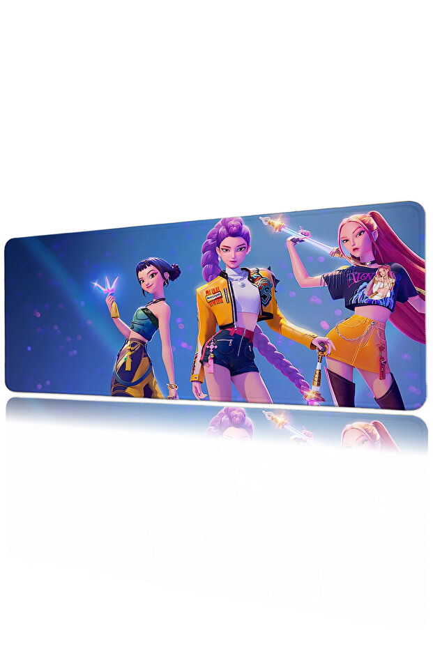 K-Pop Demon Hunter 40X90 Patterned Digital Printed Gaming Mousepad XXL with Non-Slip Base
