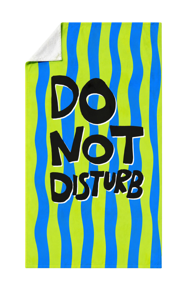 Heatwave Beach Towel Do Not Disturb Green 90X150