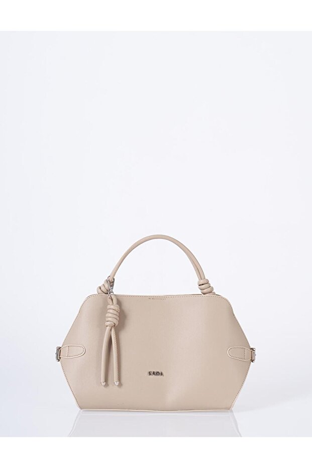 Knot Detailed Hobo Bag Mink
