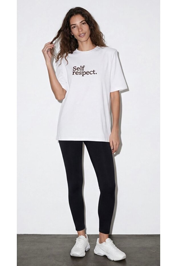 Embroidery Detailed T-Shirt Ecru