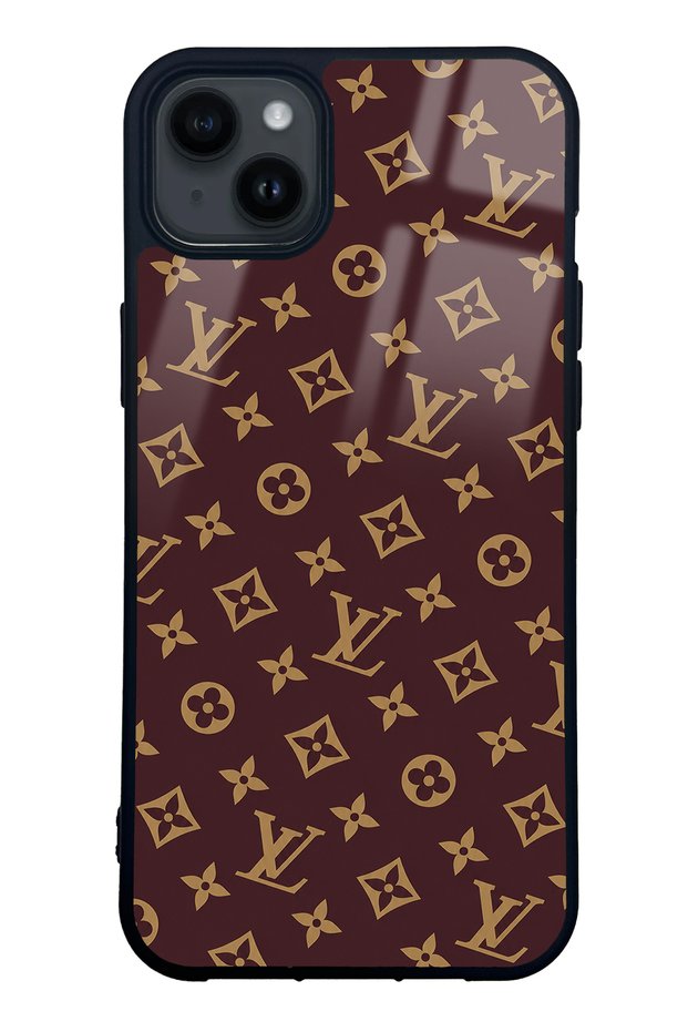 iPhone 14 Plus Red Lv Design Glossy Phone Case