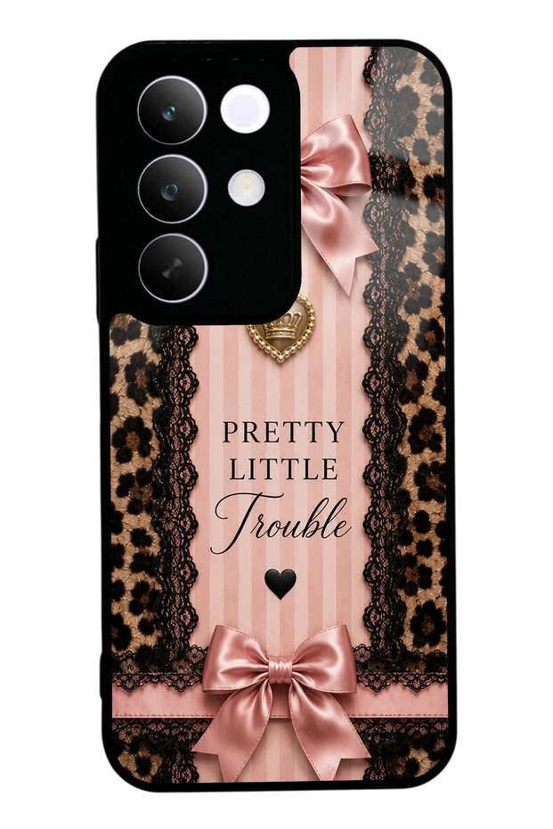 Realme C85 Glossy Phone Case with Pretty Leopard Bow Design