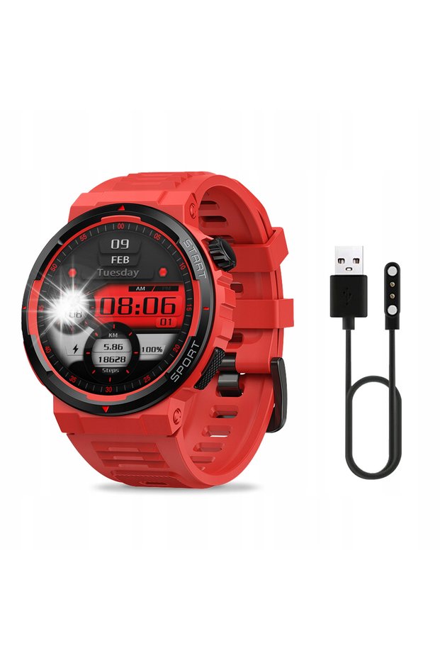 Smartwatch Ares 3 Plus Roșu HD AMOLED Rezistent