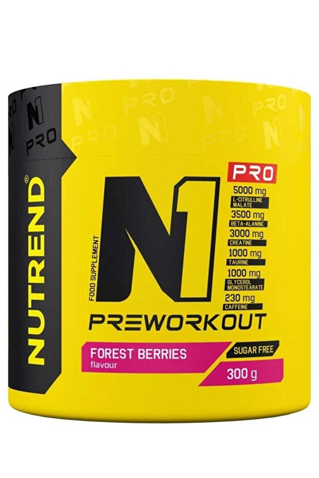 N1 Pro Pre Workout Sugar Free 300 Grams, Forest Berries