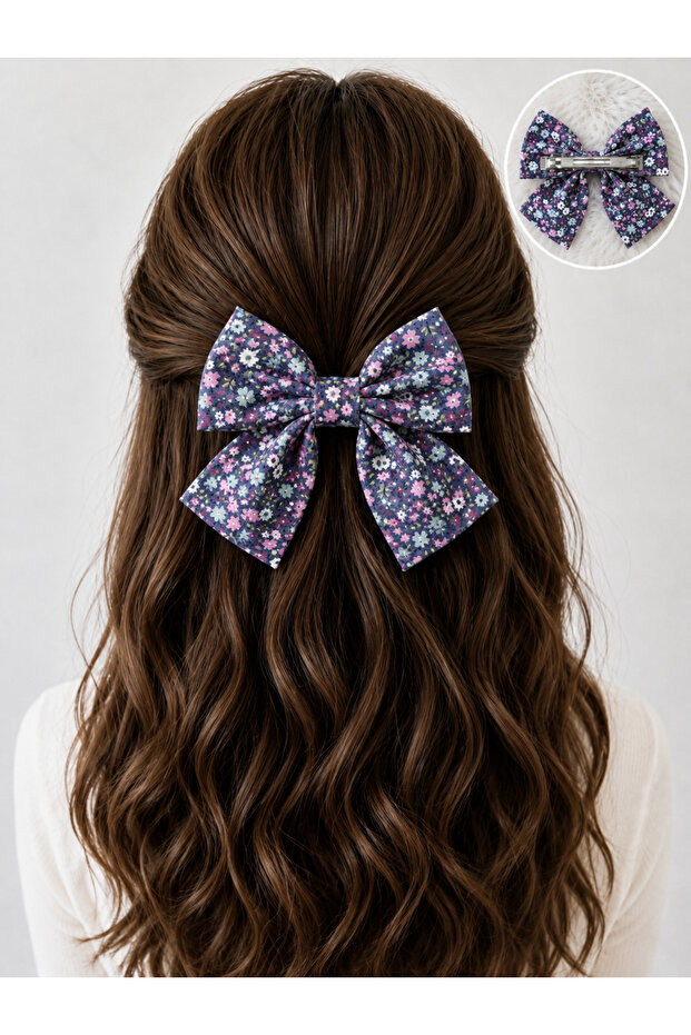 Handmade Automatic Bow Clasp - Suitable for Adults and Children. Flowers - Polka Dots - Gingham Checks - Bows - Butterflies - Leopard Prints and Solid Plain Colors
