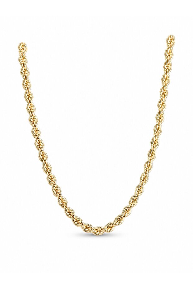 Cm Burgu Model Gold Color Brass 60 cm Women's Necklace