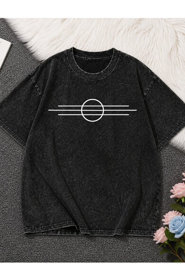 Acid Washed Oversize Unisex T-Shirt Washed Vintage Street Style Street Fashion Cotton Comfortable Fit Daily Wear T-Shirt