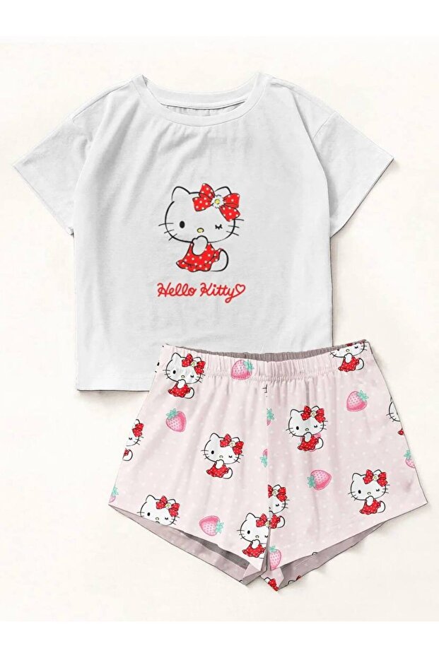 Zezex Kitty Super Soft Shorts Set